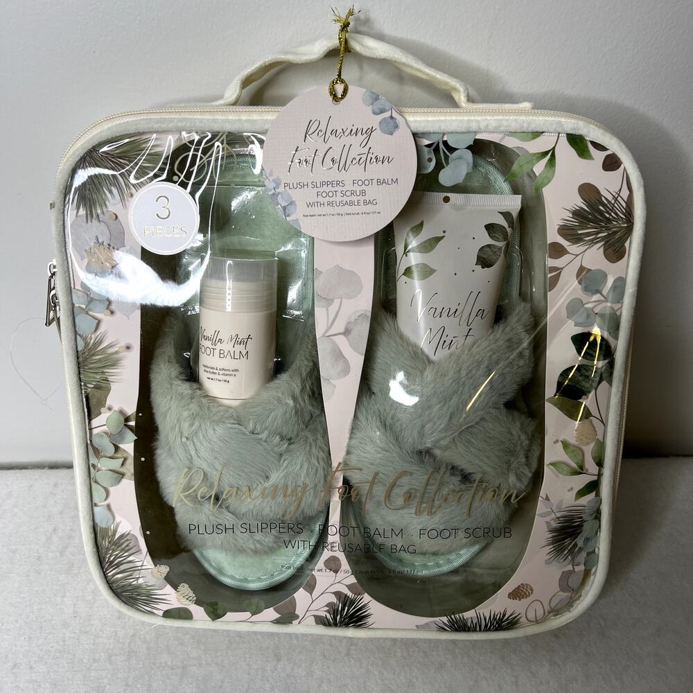 Enchante Accessories Slippers Foot Balm Scrub Bag Gift Set